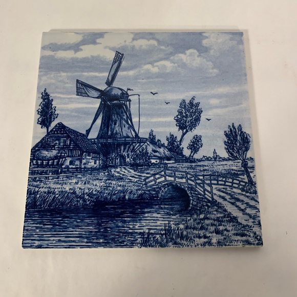 Delft Blauw Blue‎ Windmill Tile - Picture 1 of 8